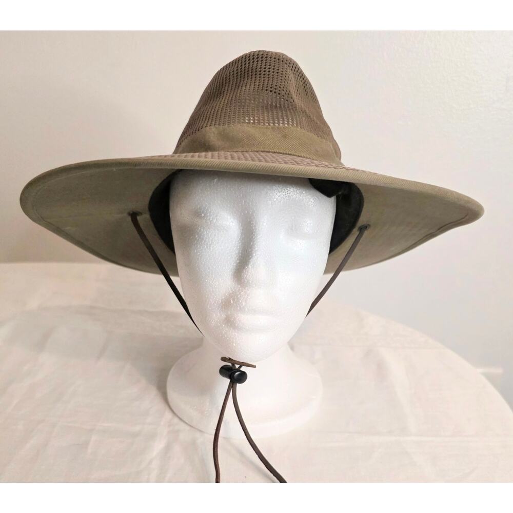 Deluth Trading Co. Mesh Fishing Bucket Safari Hat Olive Green Size M Outdoors